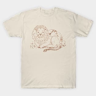 Lion Outline Art T-Shirt